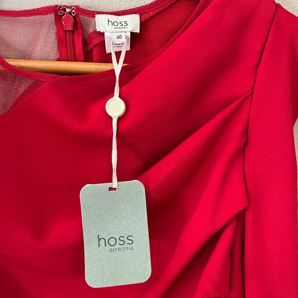 Hoss Intropia Cocktail Dress Womens Size FR 40 US 6 Red Formal Event Wedding NEW - Picture 4 of 5